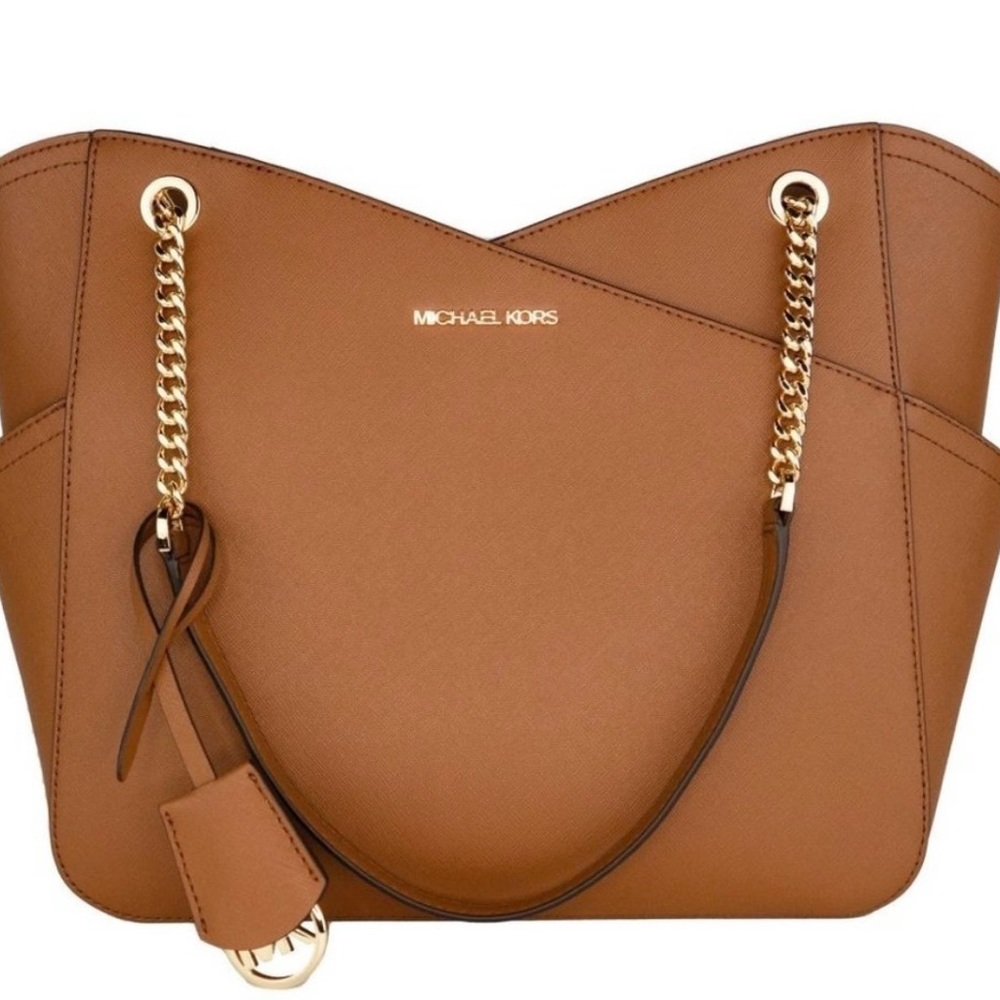 NWT Michael Kors Jet Set Large Saffiano Leather Shoulder Bag